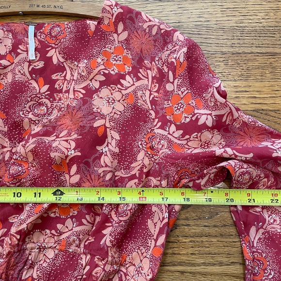 Free People Stealing Fire Tunic Dress Sz S Bohemian Hippie Light & Flowy - Picture 9 of 15